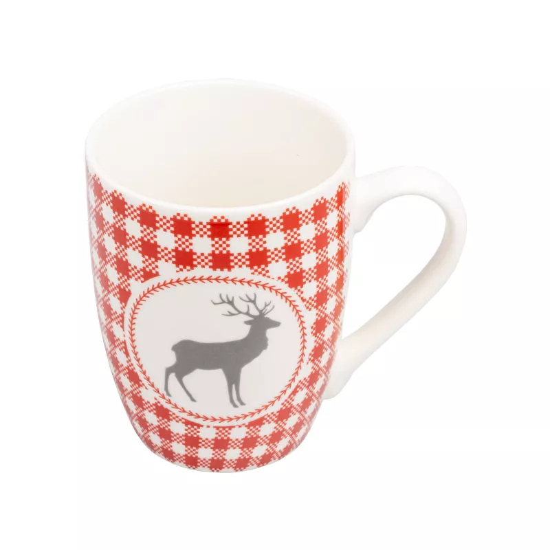 Zestaw 2 świątecznych kubków porcelanowych 300 ml ANKARA - wielokolorowy (2536mc)