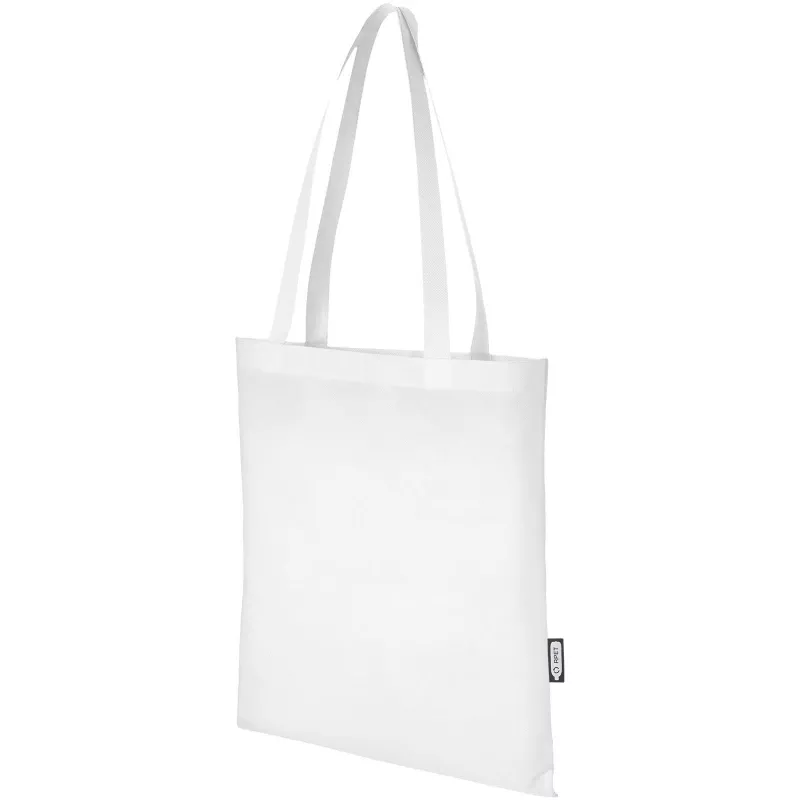 Zeus tradycyjna torba na zakupy o pojemności 6 l wykonana z włókniny z recyklingu z certyfikatem GRS - Biały (13005101)