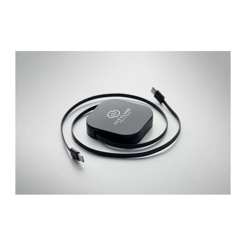 Kabel zwijany USB-C 100W LINEA 100 - Czarny (MO2924-03)