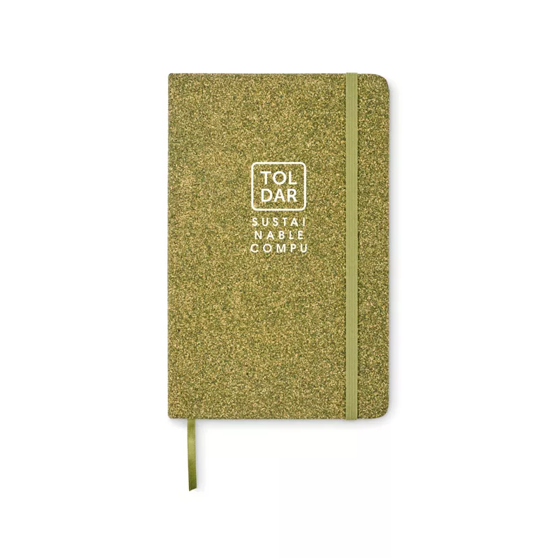 Notes A5 w korkowej okładce 80 kartek w linię CHIPPEWA - Zielony (MO2603-09)