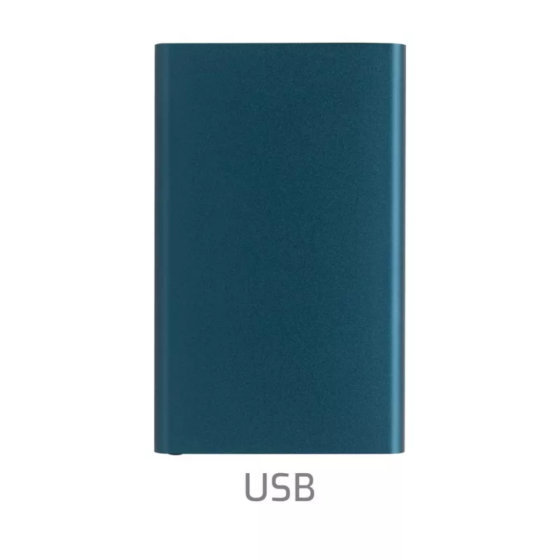 Power bank 4000 mAh z aluminium z recyklingu - niebieski (P322.425)
