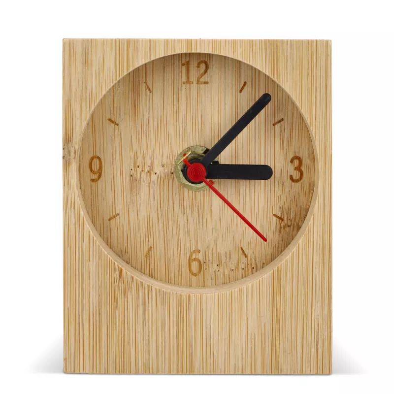 Prostokątny zegar biurkowy - naturalny-t (LT93070-N0094)