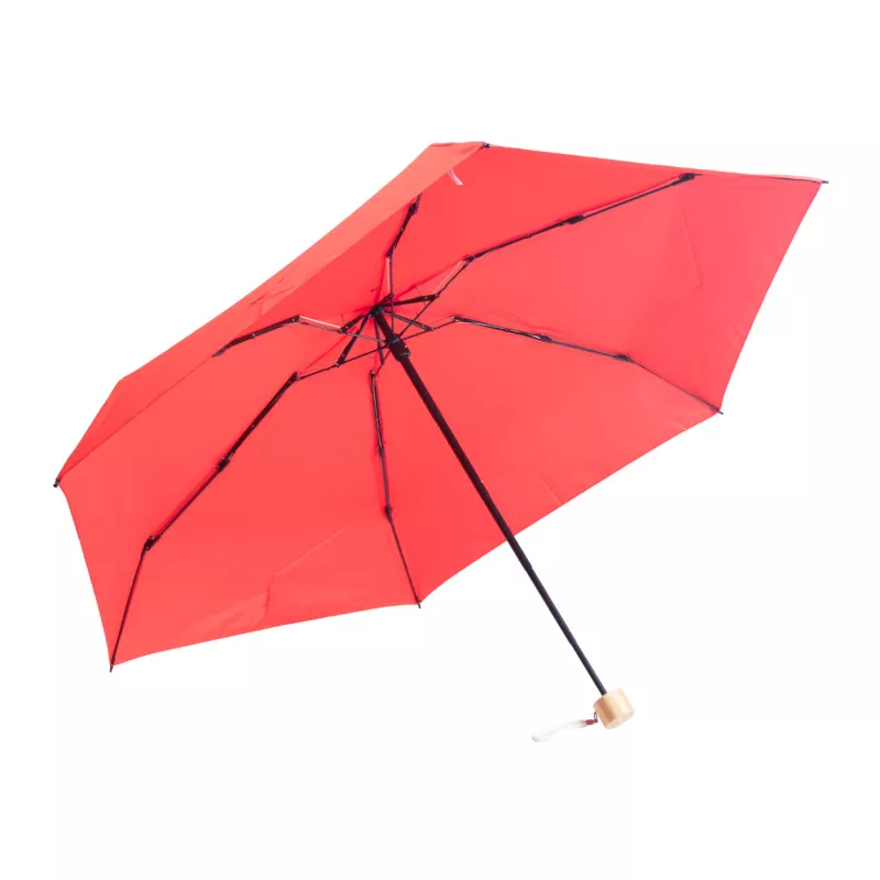 Mini parasol manualny ø89 cm z RPET Miniboo - czerwony (AP808418-05)