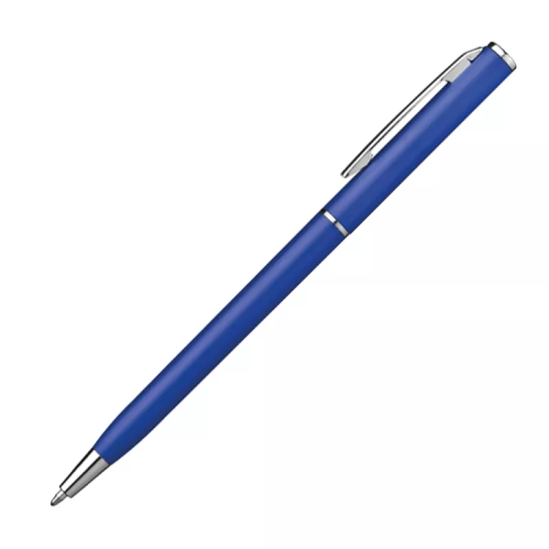 Długopis plastikowy z mechanizmem obrotowym - niebieski (1340504)