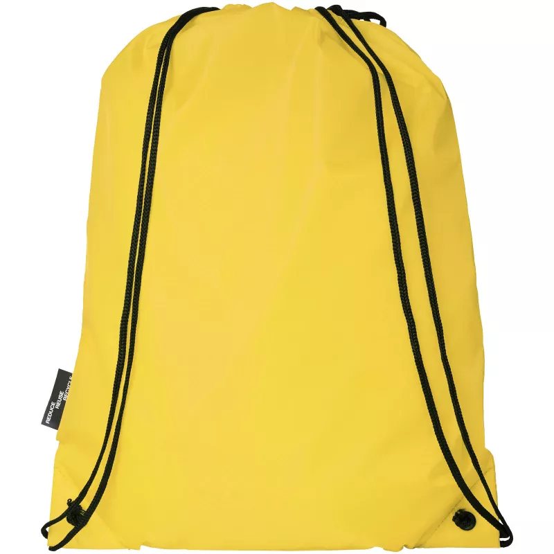 Plecak Oriole ze sznurkiem ściągającym z recyklowanego plastiku PET, 33 x 44 cm - Żółty (12046111)