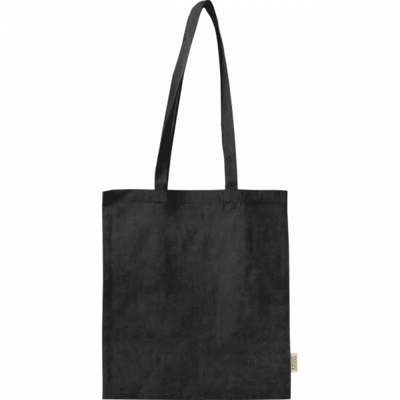 Torba bawełniana z długimi uszami 180g/m2 z materiałów z recyklingu GLEN - czarny (6469803)