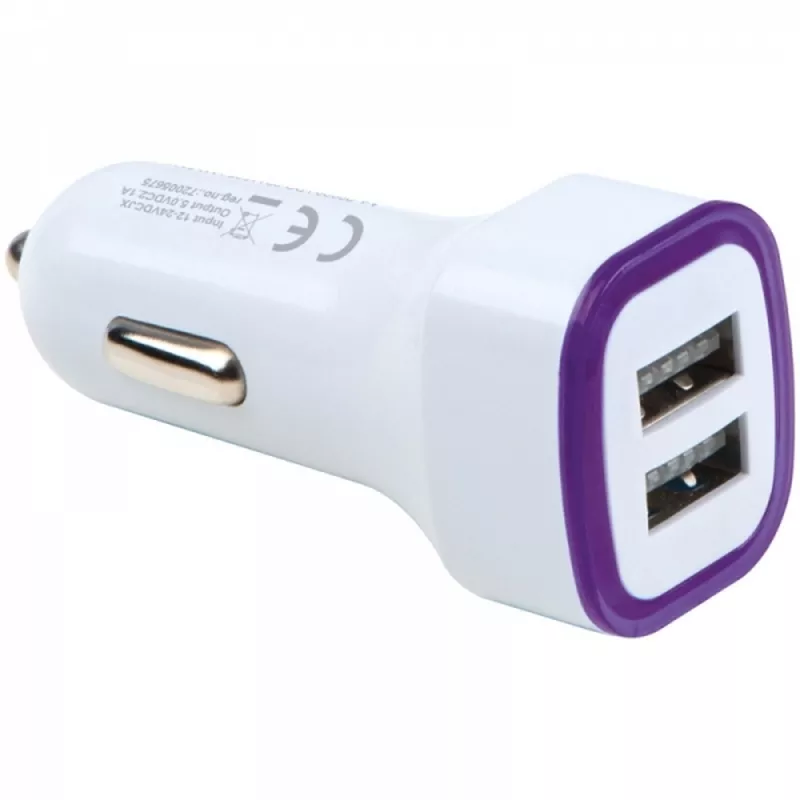 Ładowarka samochodowa USB FRUIT - fioletowy (092812)
