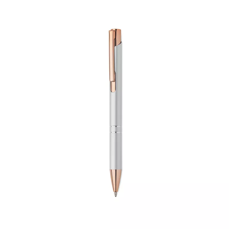 Długopis z aluminium z recyklingu BERN ROSE - Srebrny (MO2371-14)