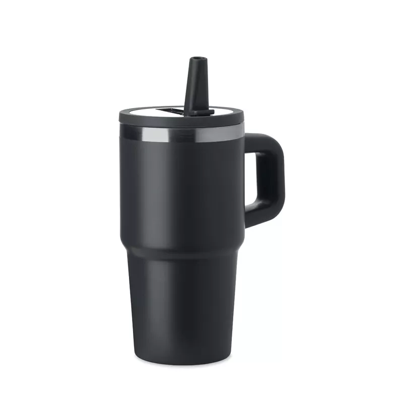 Kubek termiczny ze stali z recyklingu 500 ml ALAND - Czarny (MO3170-03)