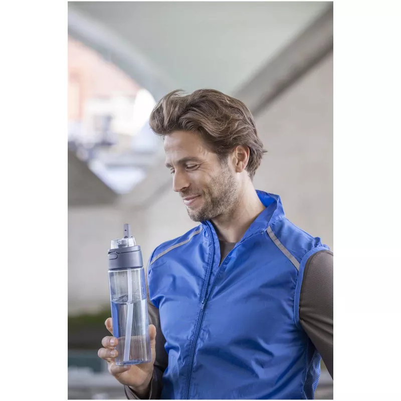 Bidon na wodę Theron o pojemności 700 ml, wykonany z tworzywa sztucznego pochodzącego z recyklingu (RCS), z pokrywką o podwój - Hale Blue (10095055)