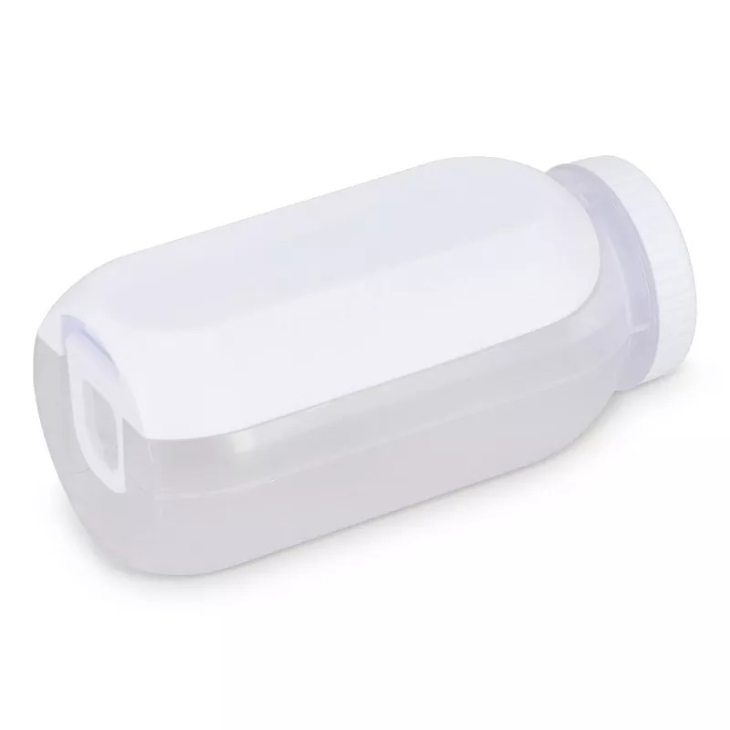 Pudełko na lunch z przegródką na sos, z łyżką i widelcem - biały (LT90427-N0001)
