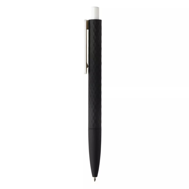 Długopis z diamentowym wzorem, niemiecki wkład Dokumental® - czarny (V1999-03)