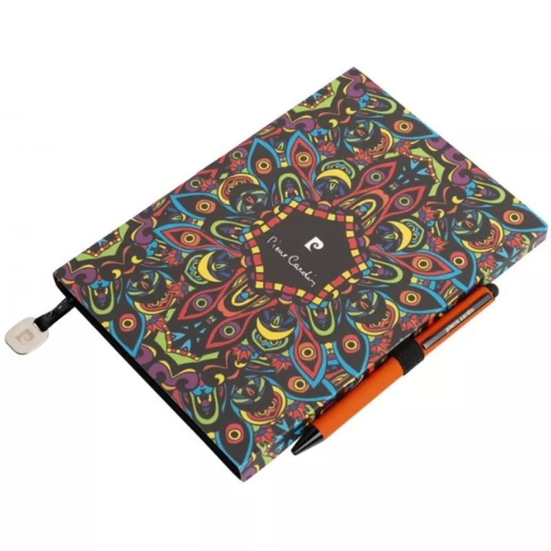 Notatnik A5 w kropki i długopis REPORTER Pierre Cardin - pomarańczowy (B3501204IP310)