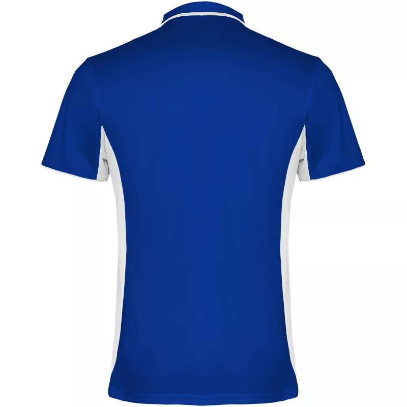 Montmelo koszulka polo unisex z krótkim rękawem - Biały-Błękit królewski (R0421-ROYAL-WHITE)