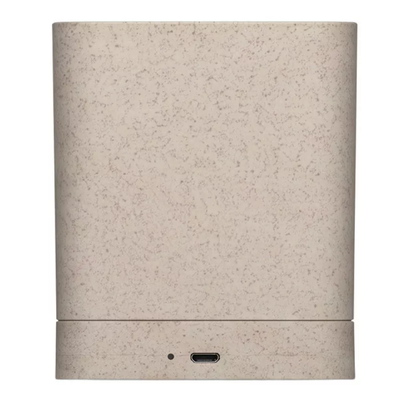 Ładowarka bezprzewodowa 5W ze słomy pszenicznej, hub USB 2.0, pojemnik na przybory do pisania, stojak na telefon - neutralny (V0116-00)