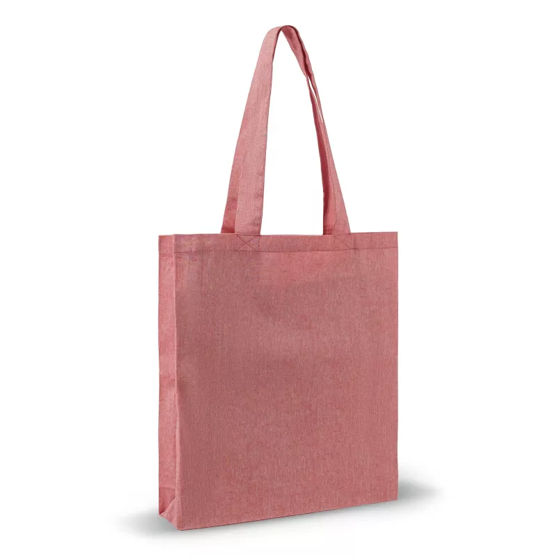 Bawełniana torba na zakupy z recyklingu 38x42x10cm - czerwony (LT95199-N0021)