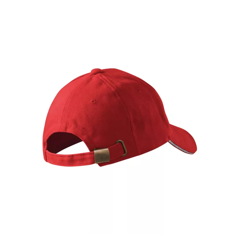 Reklamiowa czapka z daszkiem Malfini SANDWICH 6P 306 - Czerwony (ADLER306-CZERWONY)