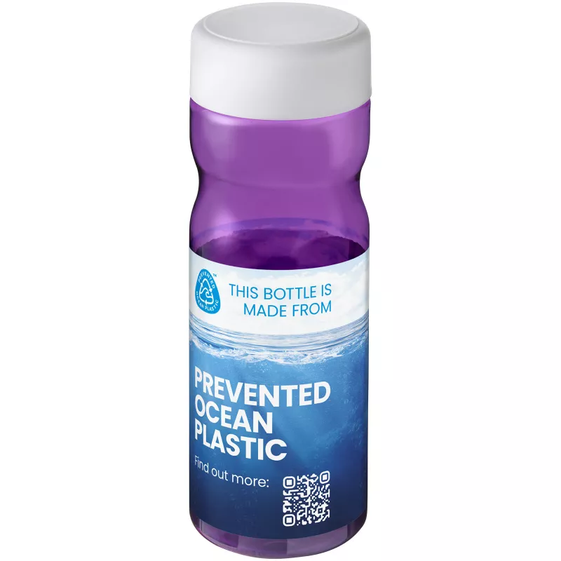 H2O Eco Base 650 ml screw cap water bottle - Biały-Fioletowy (21043509)