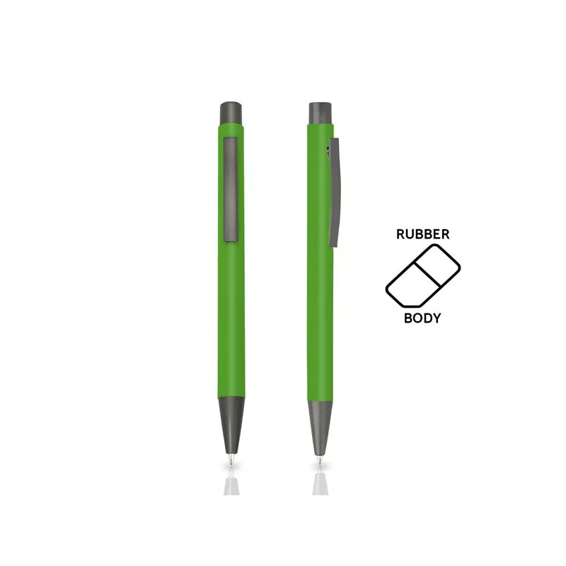 Długopis metalowy aluminiowy soft touch - Jasno zielony (IP13148743)