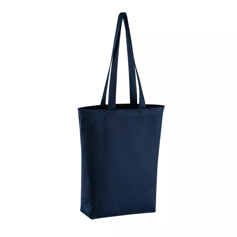 Torba bawełniana 220 g/m², 37 x 42 cm, z dnem 10 cm - granatowy (TORBA-220-DNO-GRANATOWA)