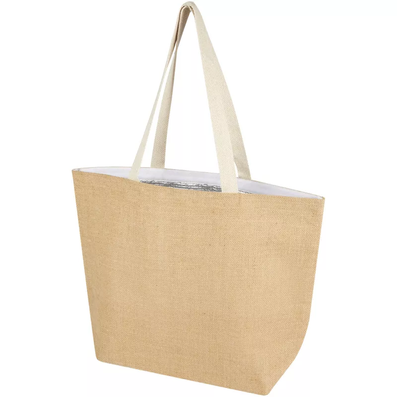 Juta torba na zakupy z juty gramaturze 300 g/m² i pojemności 12 l - Biały-Piasek pustyni (12067506)