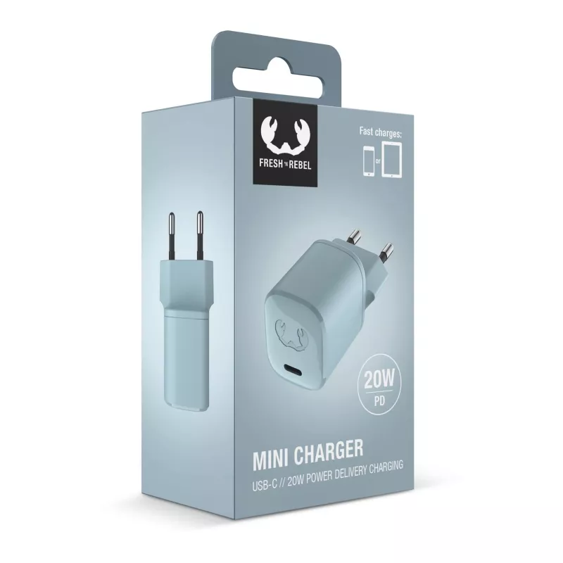 2WC20 I Fresh & Rebel USB-C Mini Charger USB-C PD // 20W - pastelowoniebieski (LT49727-N0016)