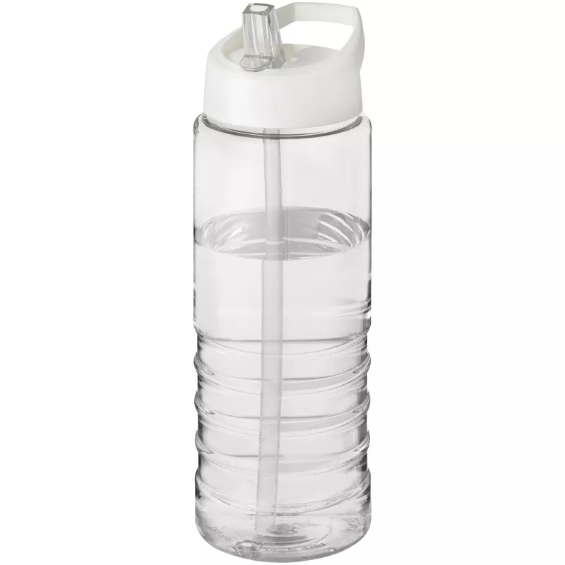 Bidon H2O Treble o pojemności 750 ml z wieczkiem z dzióbkiem - Biały-Przezroczysty (21087701)