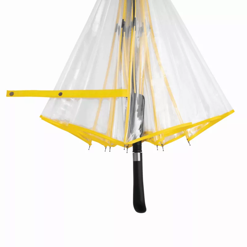 Automatyczny parasol - transparentny, żółty (56-0103404)