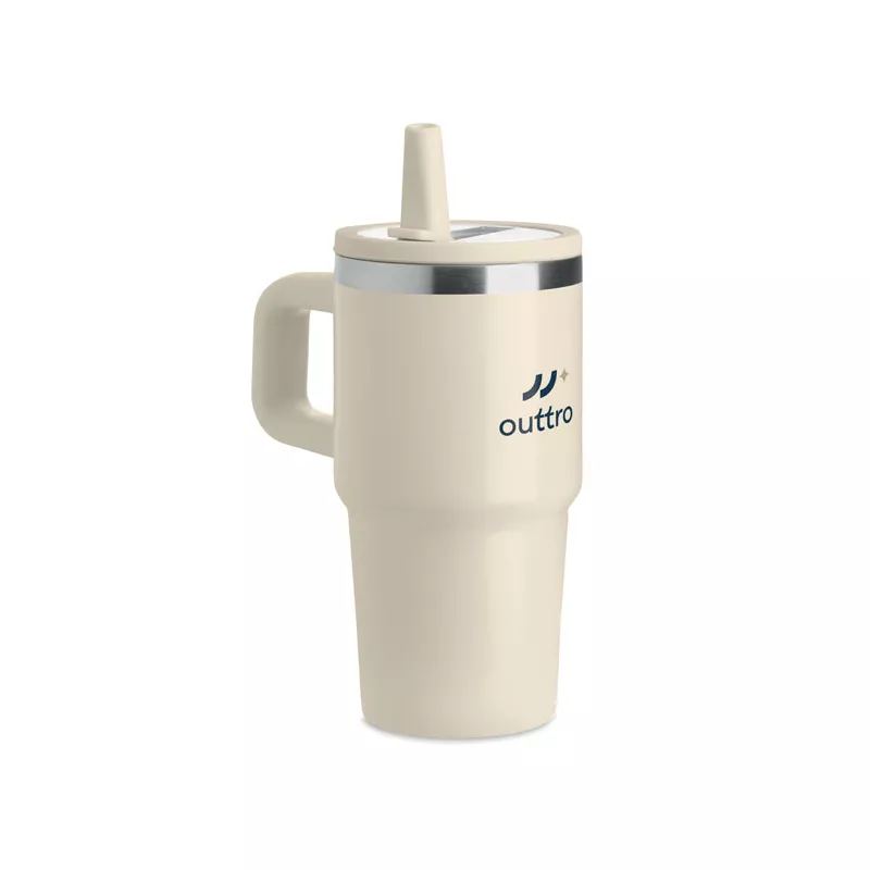 Kubek termiczny ze stali z recyklingu 500 ml ALAND - Bezowy (MO3170-13)