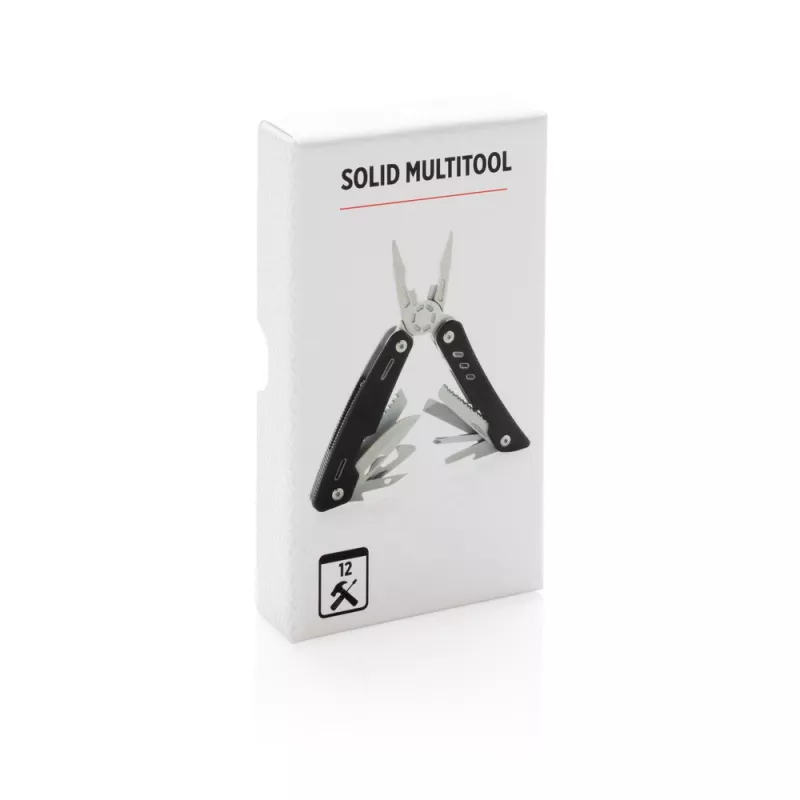 Narzędzie wielofunkcyjne Solid, 12 el. - czarny (P221.351)