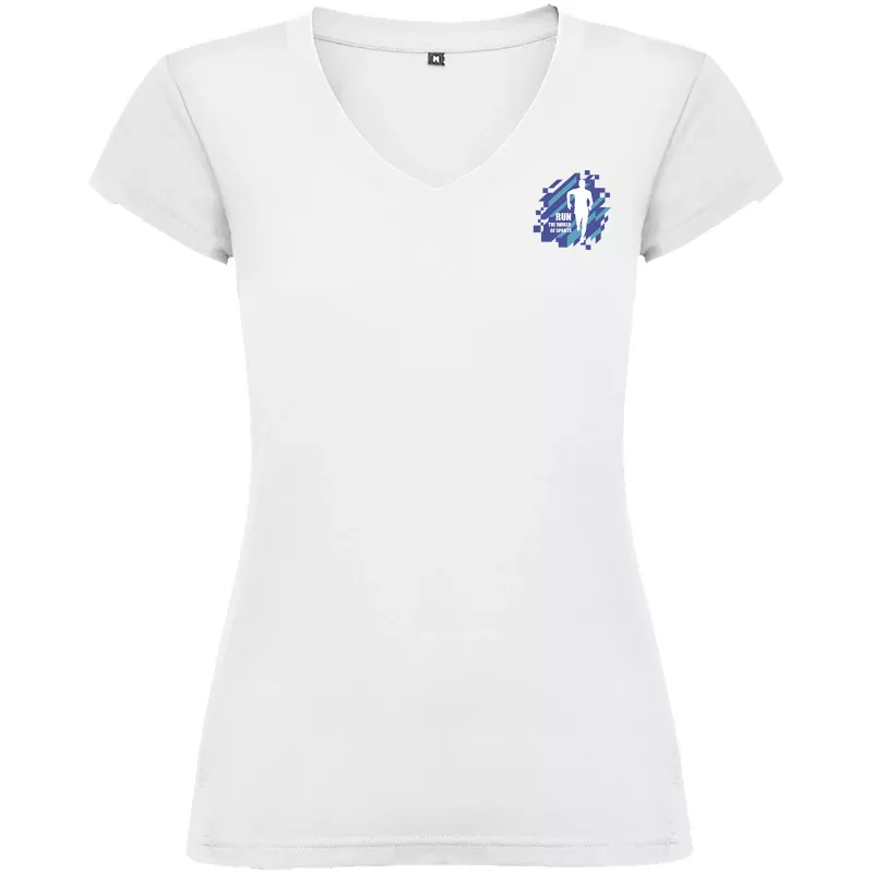 Damska koszulka z dekoltem w serek 155 g/m² Roly Victoria - Biały (R6646-WHITE)