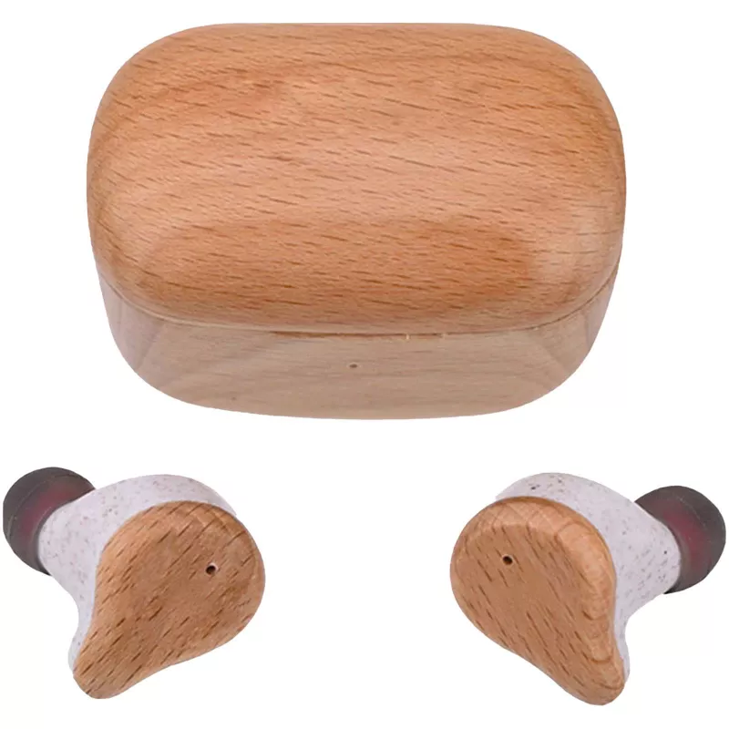 Prixton słuchawki douszne TWS163 - Drewno (2PA18571)