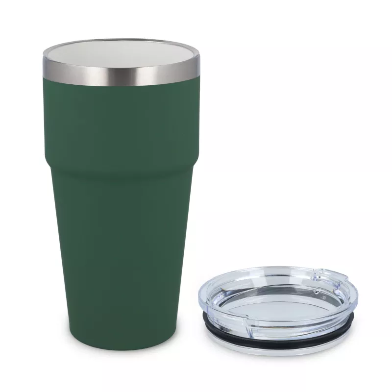T-ceramiczny kubek do samochodu o miękkim dotyku 500ml - Oliwkowa zieleń (LT98729-N0043)