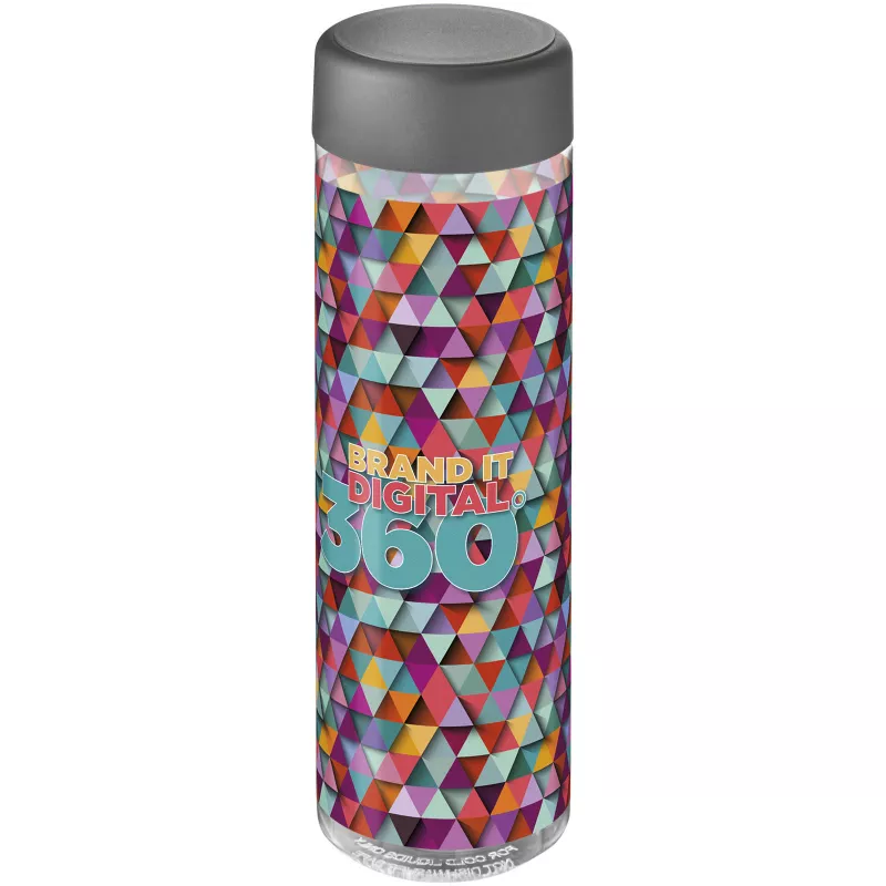 H2O Vibe 850 ml screw cap water bottle - Przezroczysty-Szary sztormowy (21043011)