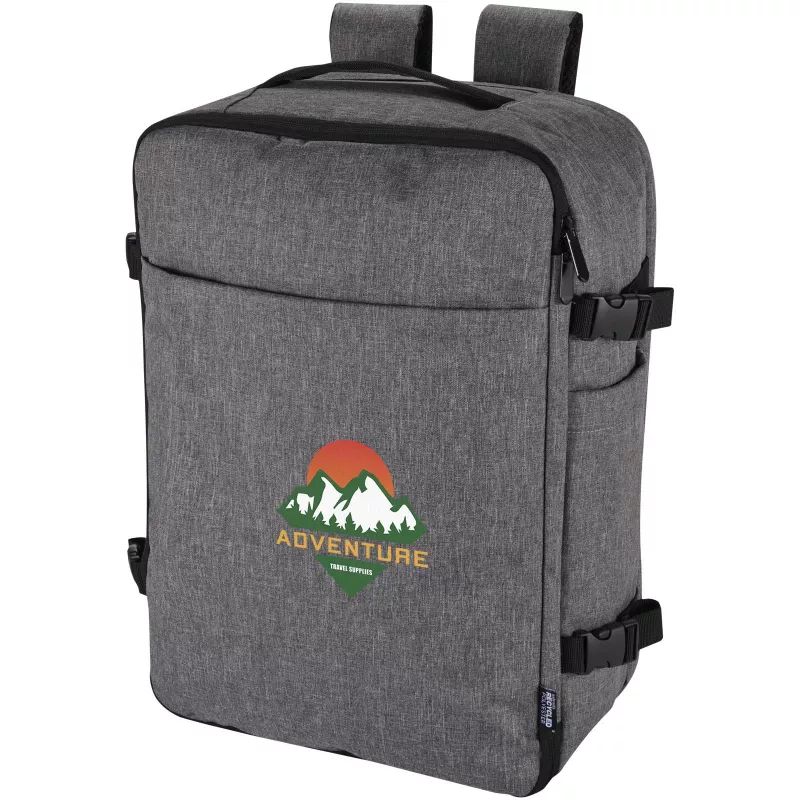 Libra plecak na laptopa o przekątnej 17 cali o pojemności 25 l wykonany z materiałów z recyclingu z certyfikatem GRS - Szary melanż (13011180)