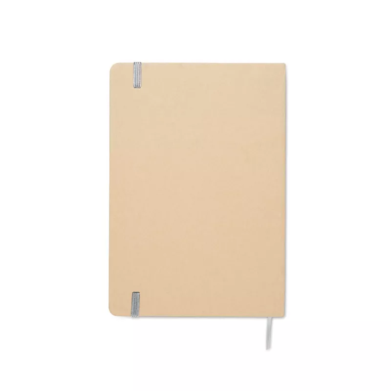 Notes A5 w okładce z kartonu 80 kartek w linię ROUTE - Srebrny (MO2580-14)