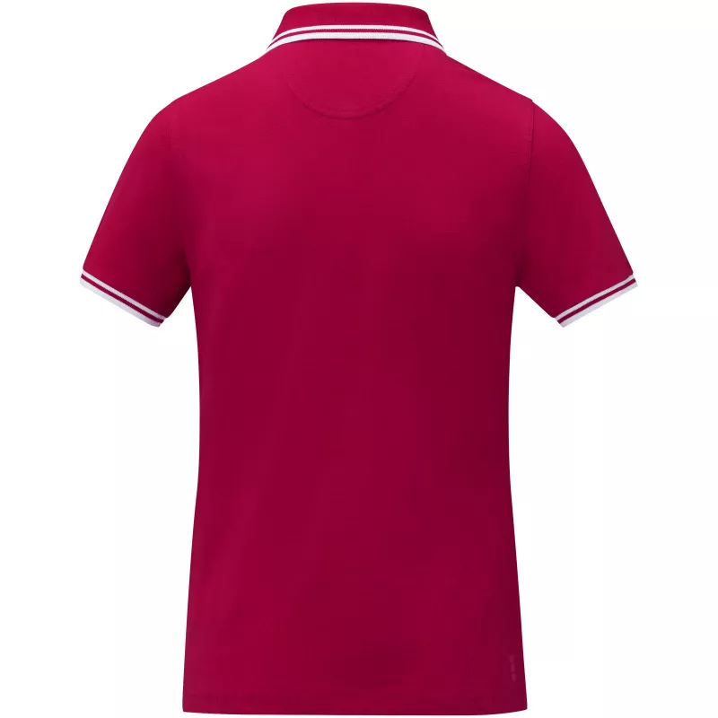 Damska koszulka polo Amarago z kontrastowymi paskami i krótkim rękawem - Czerwony (38109-RED)