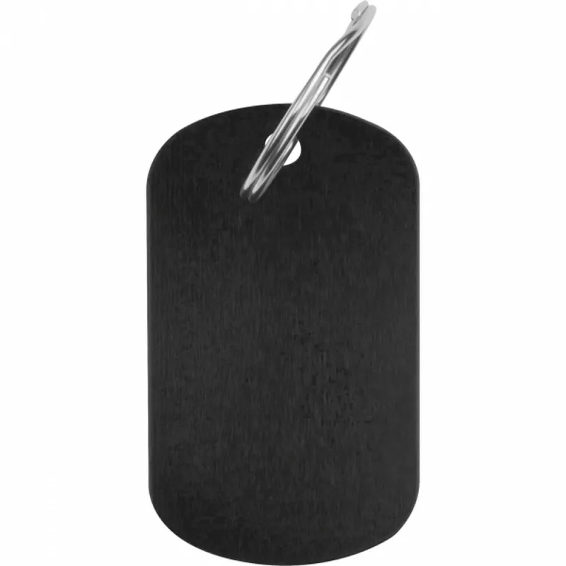 Brelok metalowy z aluminium z recyklingu LIESELOTTE - czarny (9493703)