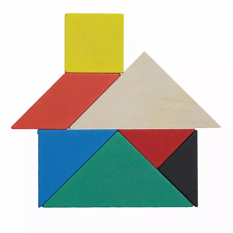 Drewniane puzzle - wielokolorowy (56-0501068)