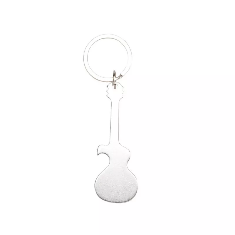 Brelok do kluczy, otwieracz do butelek "gitara elektryczna" - srebrny (V4756-32)