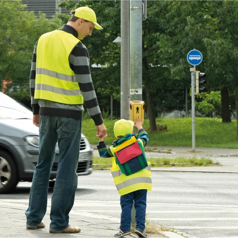 Czapka z daszkiem dla dzieci odblaskowa 6 paneli HALINA - żółty (5339808)