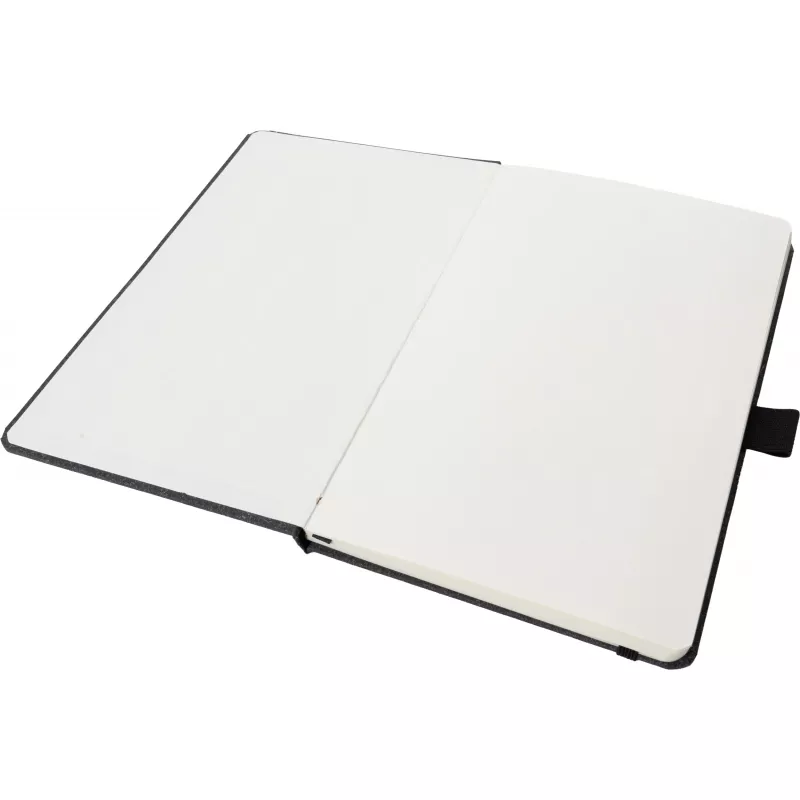 Notatnik A5 w kropki z papieru z recyklingu AGNESE - czarny (2179903)