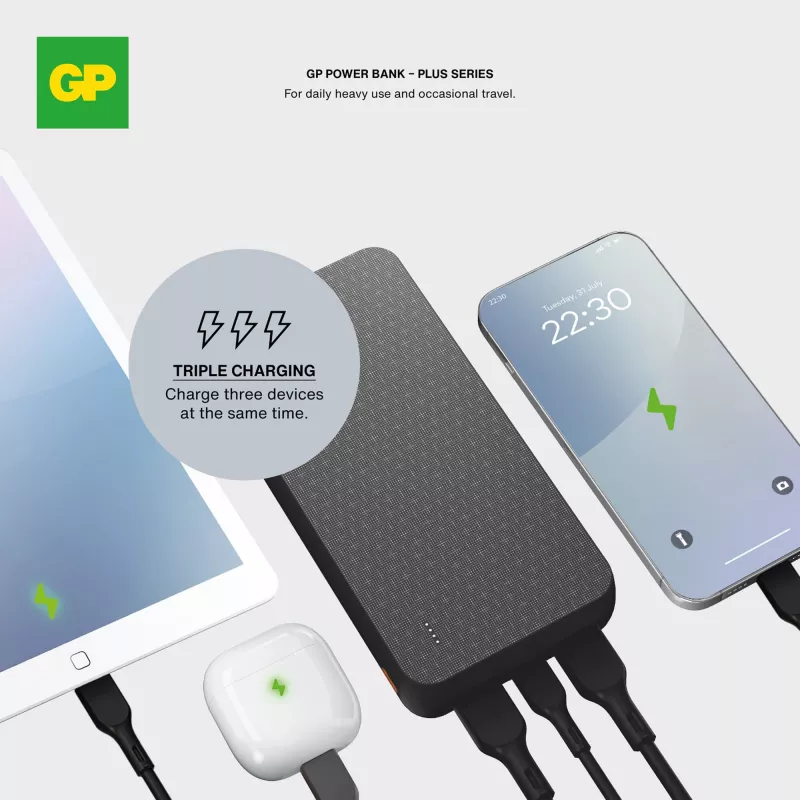 GP B+ Series Powerbank 20000 mAh - czarny (LT45103-N0002)