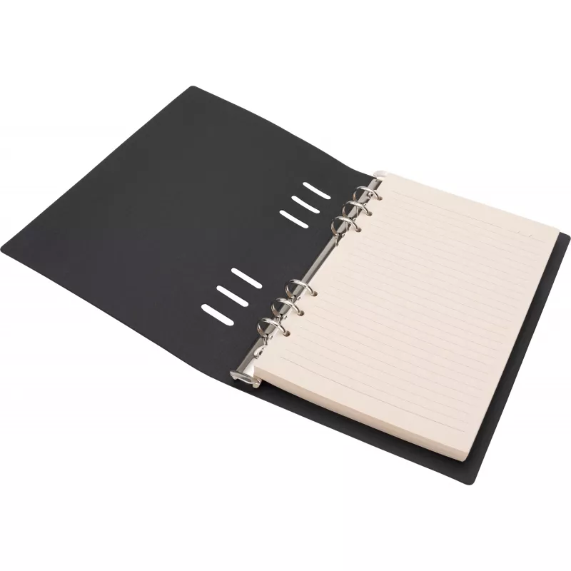 Kołonotatnik A5 w linie z trzciny cukrowej ROSARIA - czarny (2525303)