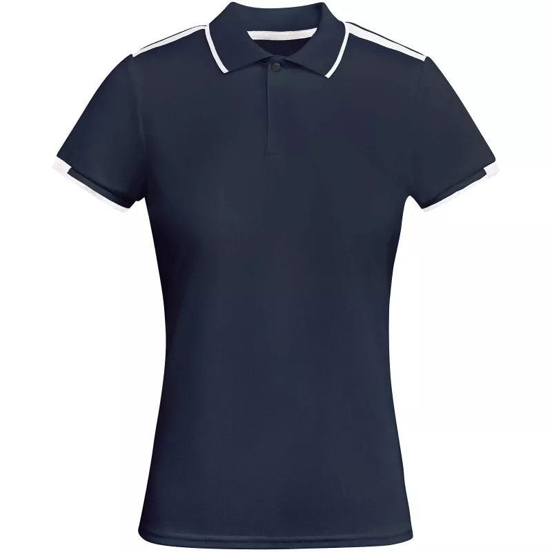 Tamil sportowa koszulka damska polo z krótkim rękawem - Biały-Navy Blue (R0409-NAVYBLUE-WHITE)