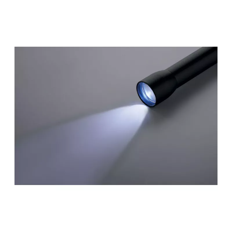 Latarka z aluminium z recyklingu z zoomem LUMEZO - Czarny (MO2991-03)