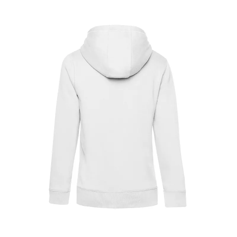 Bluza damska na zamek z kapturem B&C Queen Zipped Hood - White (001) (WW03Q-WHITE)