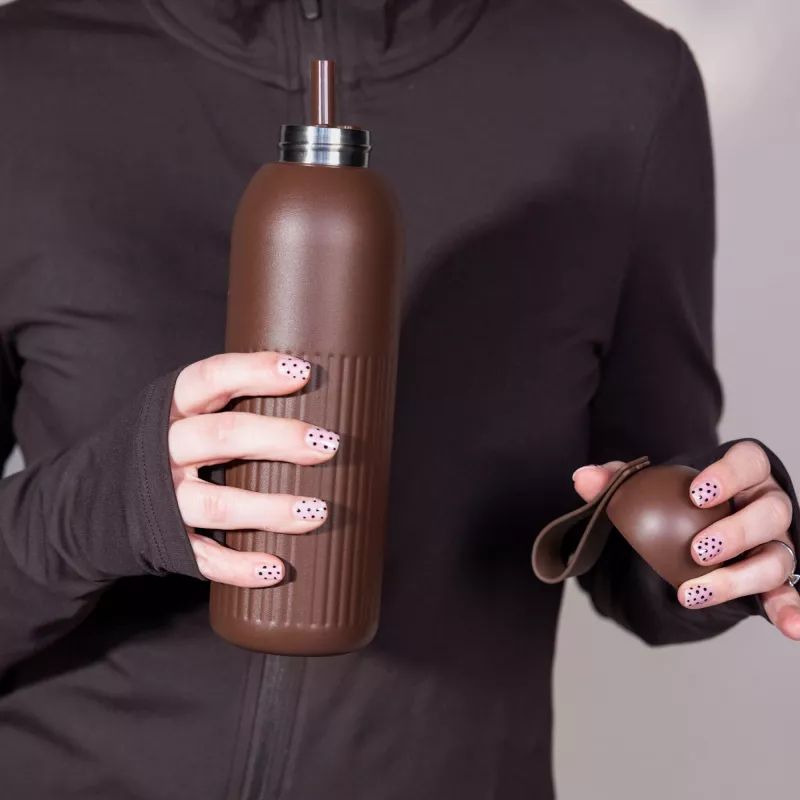 Stalowa butelka Sagaform Tekla (z recyklingu) 500 ml - Deep Mauve (LT52132-N0046)