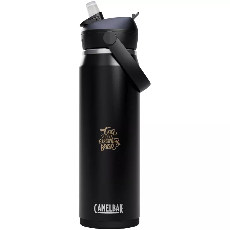 Camelbak® Thrive Flip VSS butelka na wodę ze stali nierdzewnej o pojemności 750 ml ze składaną słomką - Czarny (10088890)