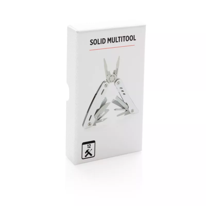 Narzędzie wielofunkcyjne Solid, 12 el. - srebrny (P221.352)